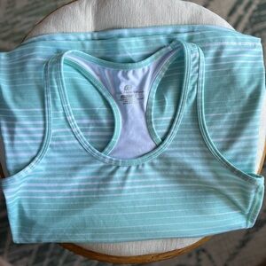 RoadRunner Sports Stripe Athletic Racerback Tank Top Small
